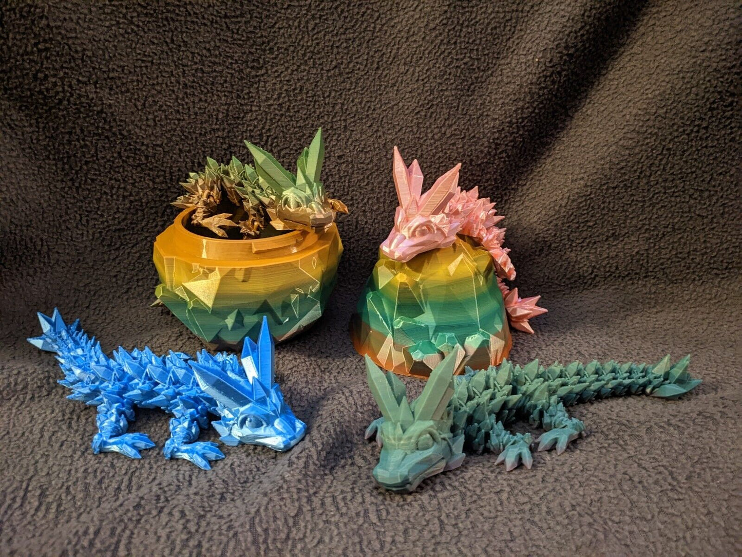 Dragon egg with baby dragon. Dragon figure. Cinderwing3d, custom made to order
