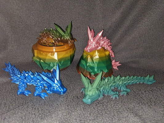 Dragon egg with baby dragon. Dragon figure. Cinderwing3d, custom made to order