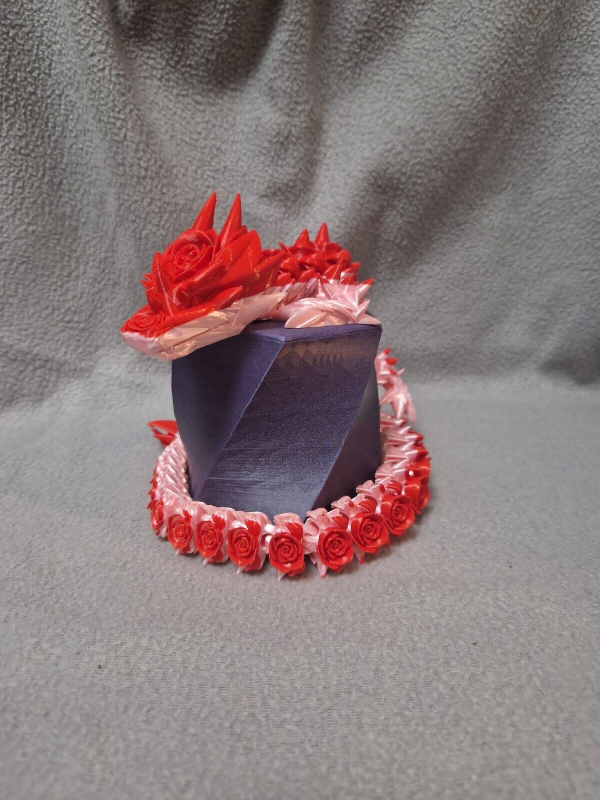 Rose dragon, 3d printed articulated dragon, valentines gift, cinderwing3d